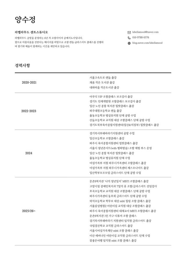 나만의 향수 만들기