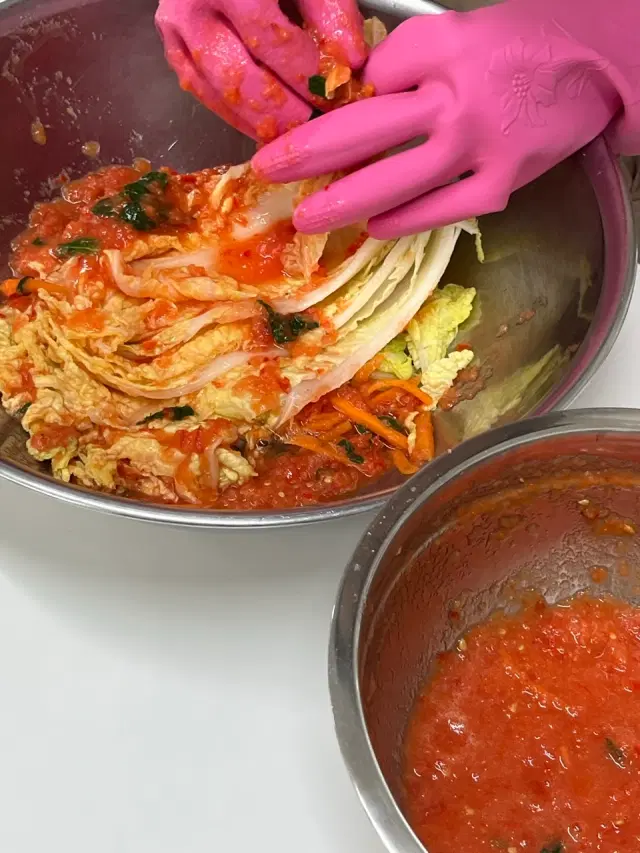 강아지 보쌈김치 만들기