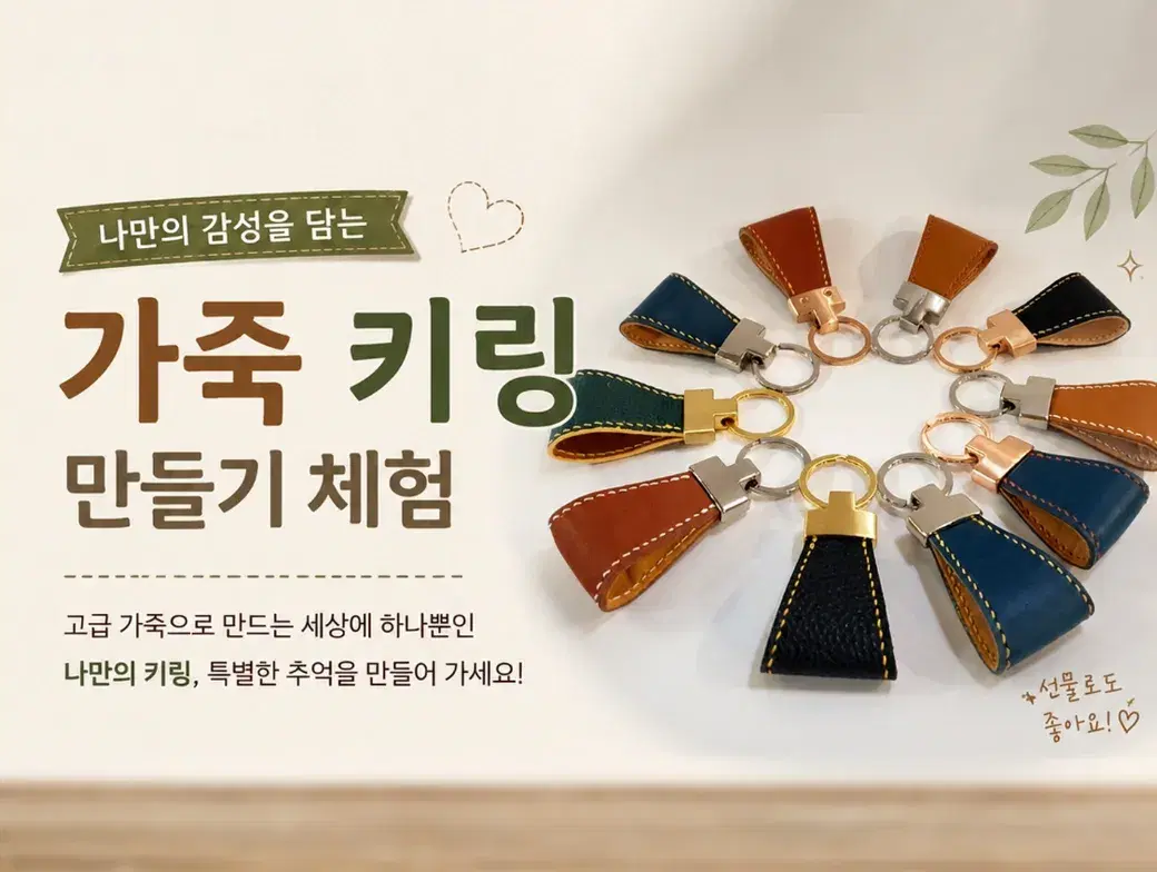 천연가죽 키링 만들기