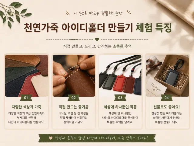 천연가죽 아이디카드 홀더