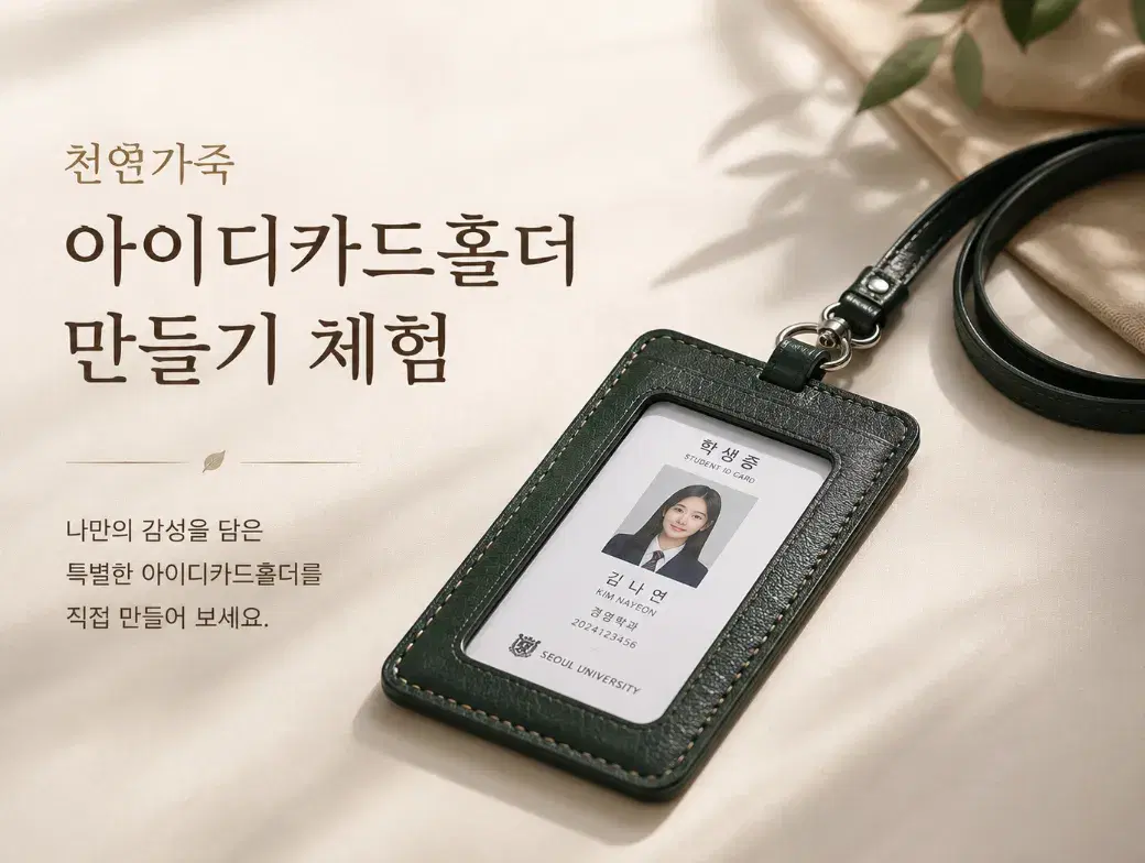 천연가죽 아이디카드 홀더