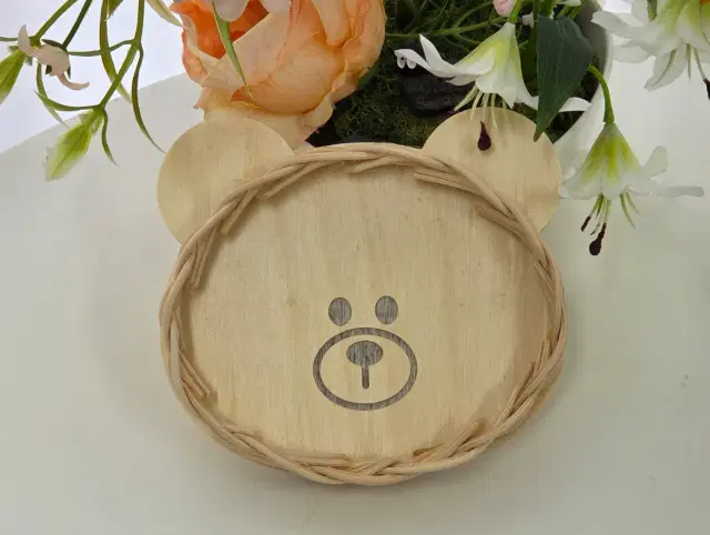 귀여운 라탄 트레이