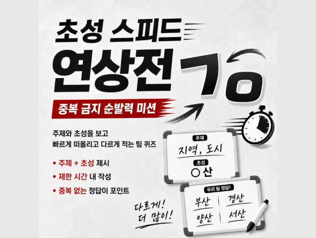 화이트보드 골든벨 팀빌딩