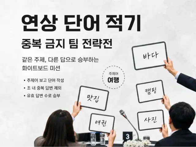 화이트보드 골든벨 팀빌딩