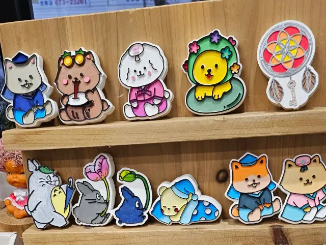 캐릭터석고방향제채색하기