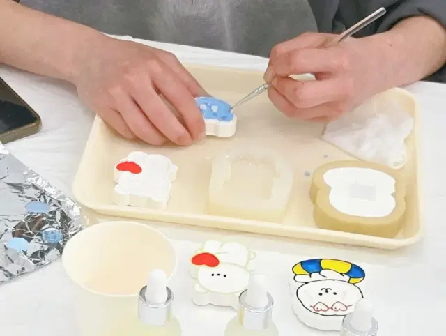 귀여운 석고방향제 색칠하기